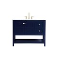 Elegant Decor 42 Inch Single Bathroom Vanity In Blue VF16442BL